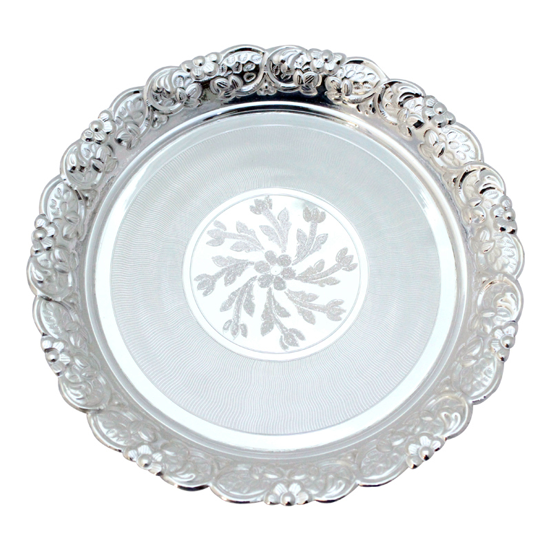 round-silver-plate